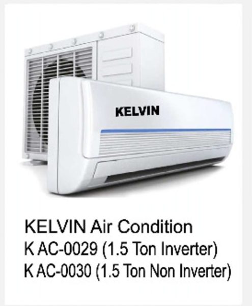 KELVIN Air Condition KAC-0029 (1.5 Ton Inverter) KAC-0030 (1.5 Ton Non Inverter)