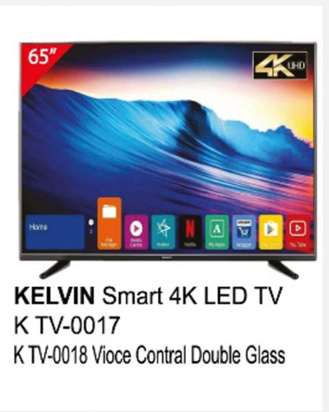 KELVIN Smart 4K LED TV K TV-0017K TV-0018 Vioce Contral Double Glass