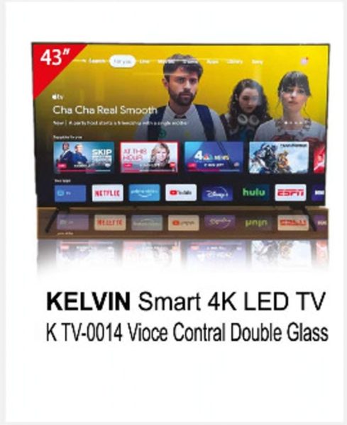 KELVIN Smart 4K LED TV K TV-0014 Vioce Contral Double Glass